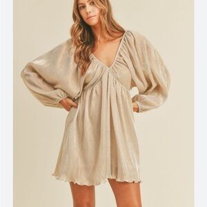 MABLE women’s Gold Textured Dress size large